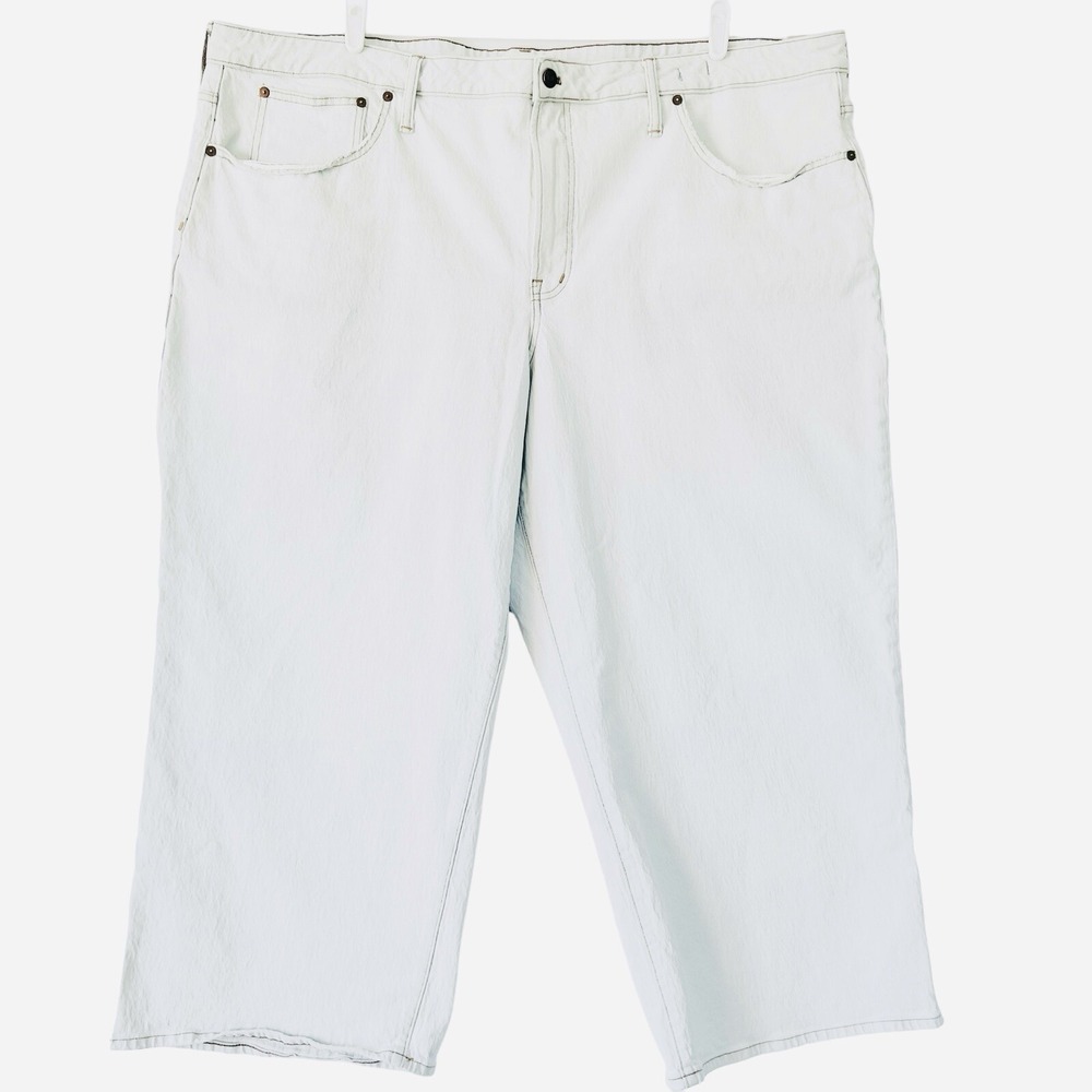 NEW Madewell Women's Crop Denim Jeans Sz 26W Perfect Vintage Wide Leg Light Blue
